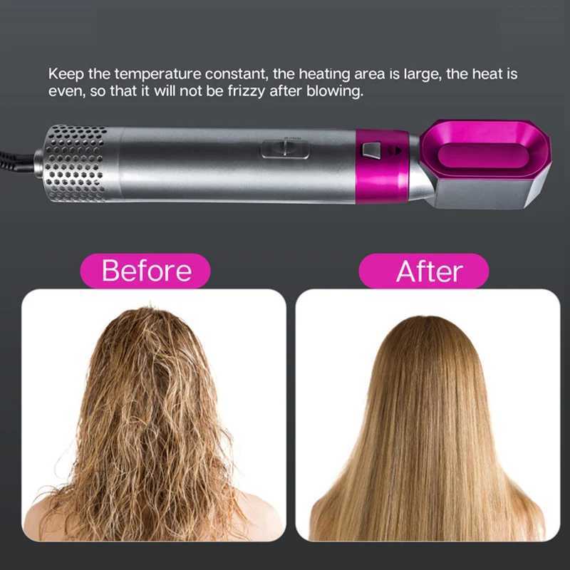 Five In One Hot Air Comb Automatic Curling Iron Dual Purpose Hair Styling Comb European Standard Hair DryerT251114