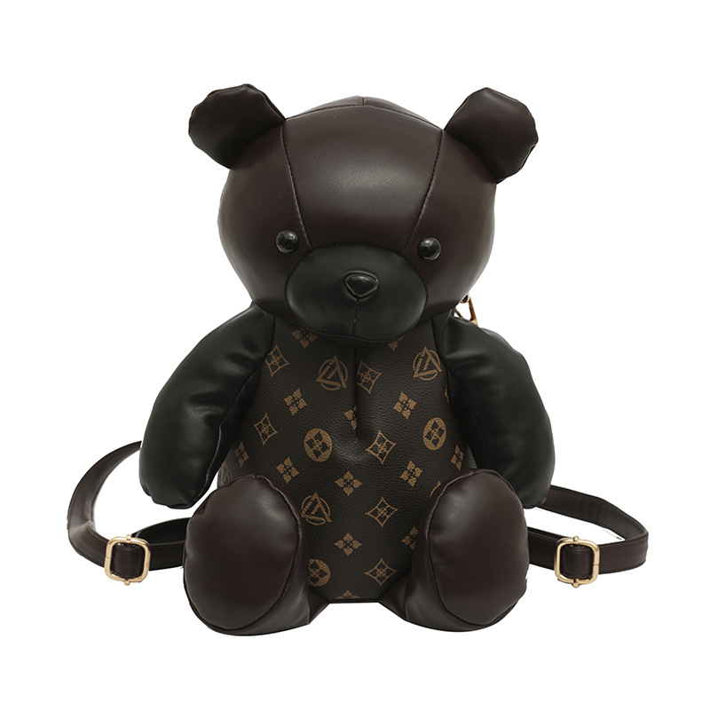 Bestselling New Cute Simple Animal Backpack Minimalist Design Elegant and Versatile Shoulder Bag Free Shipping off White Brown Coffee