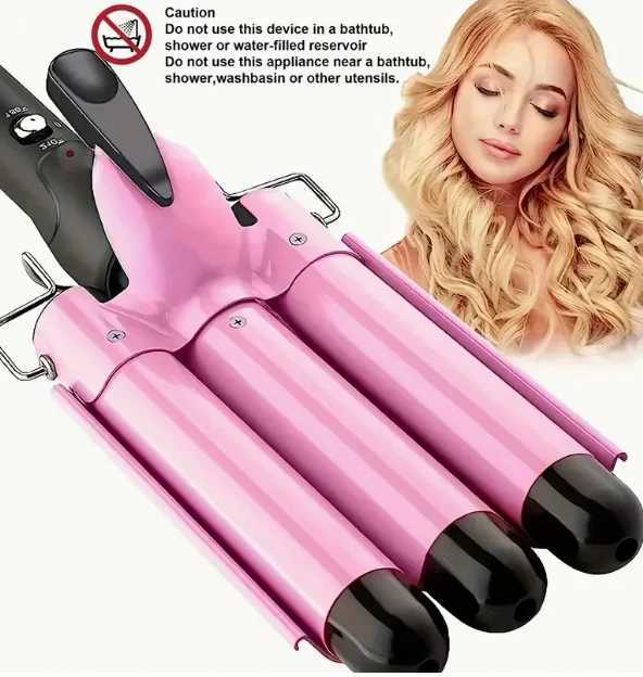 Professional hair perm curling iron ceramic triple barrel wave curly hair special hair styling tool hair care and stylingT251114