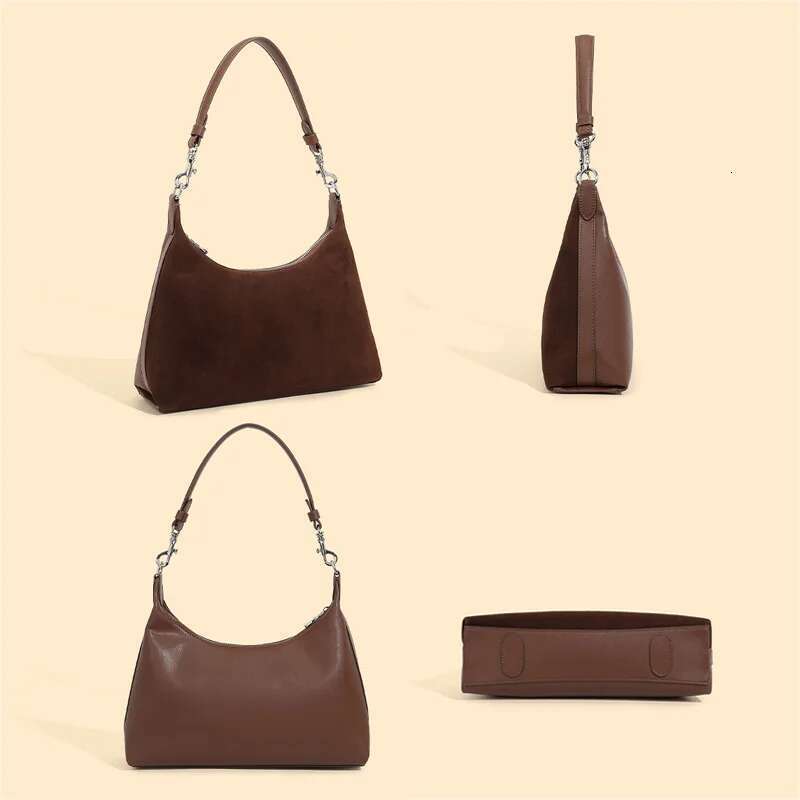 Designer Bag 2024 New Winter Women Female Frosted Leather Armpit Shoulder Bag Tote Lady Fashion Suede Handbag Crossbody Messenger