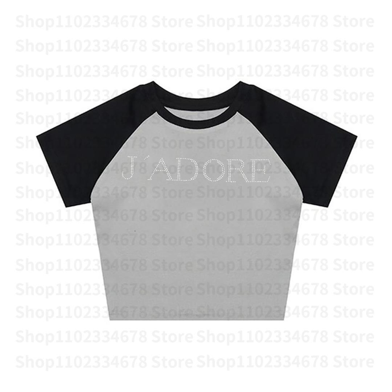 Vintage Punk Rhinestone Letter Gothic Streetwear Short Sleeve T Shirts Y2k Style Tank Top Y2k Style T Shirts Women Summer Tops 250411