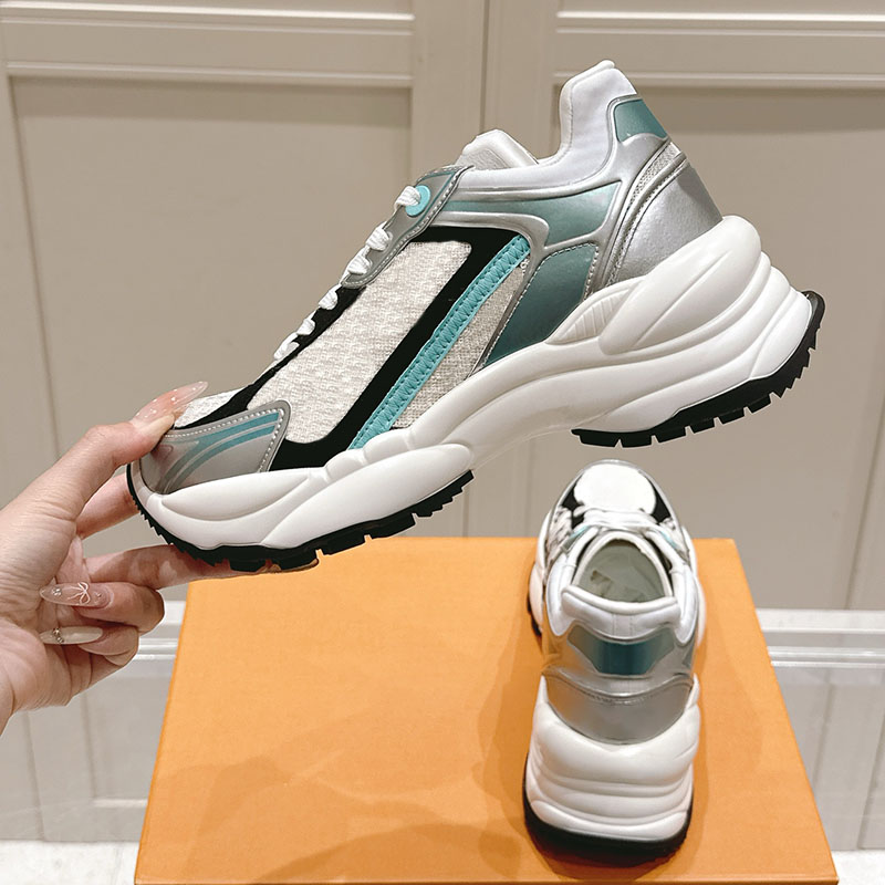 Designer Bestseller RUN 55 Casual Sneaker Women's style Running shoes Thickened rubber outsole Classic dad shoes Customized imported cowhide materials L043