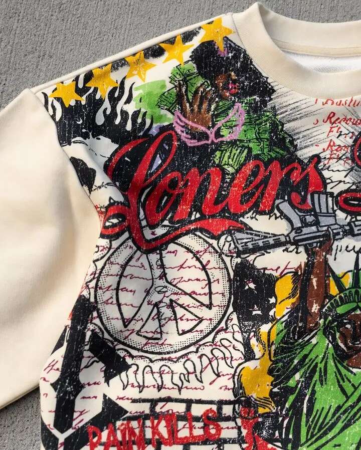 Streetwear Y2k New Trend Hip Hop Graffiti Large Graphic Print Design Haruku Retro Oversized Loose T Shirt Tops