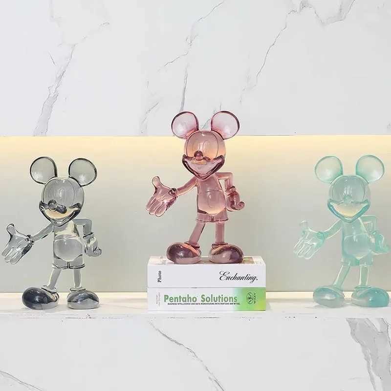 Disney 30cm Minnie Mouse Action Character Resin Statue Character Series Doll Fashion Model Toy Life Room Decoration Gift Y2504014