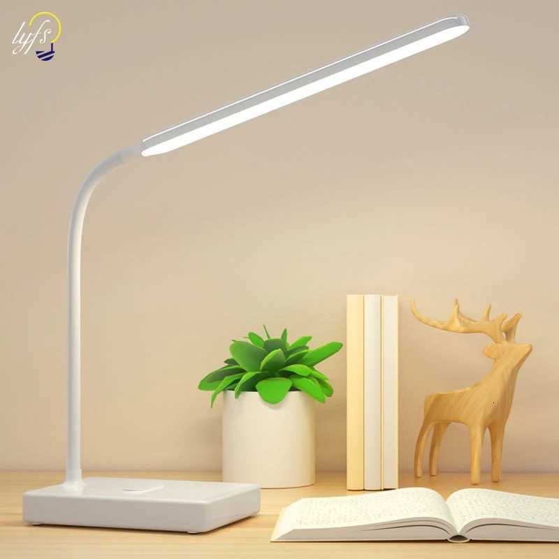 LED touch dimming desk lamp USB charging reading eye protection table light learning bedroom living room lighting book lamps M251114