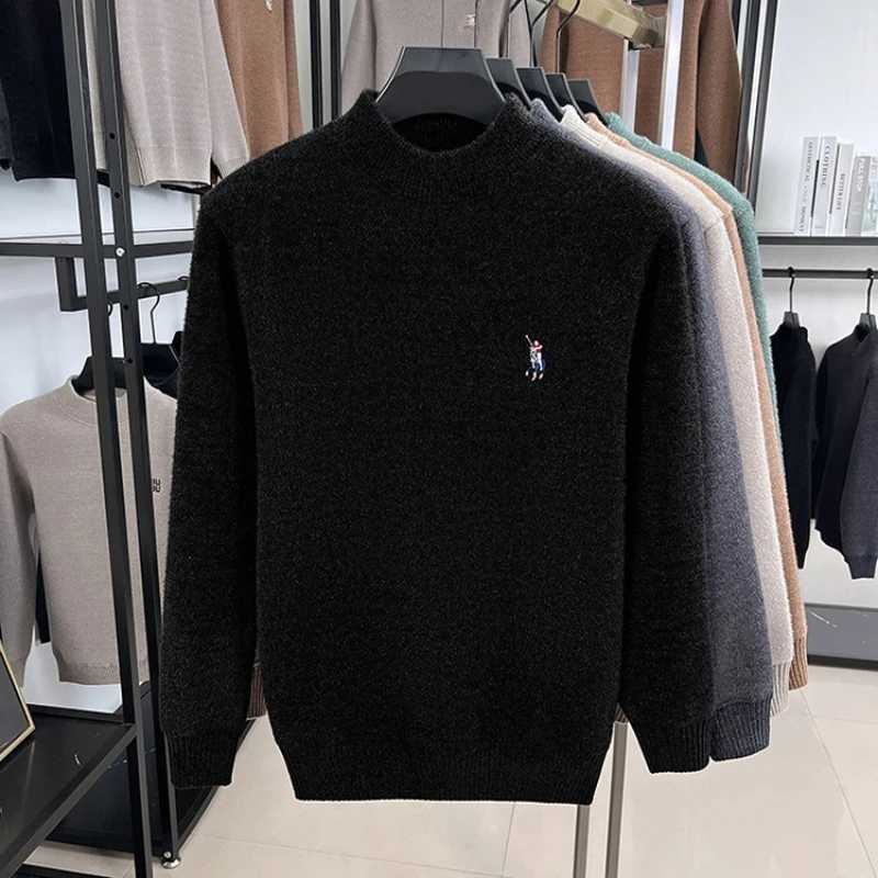 High end brand mens round neck knitted sweater autumn and winter new item exquisite embroidery thick top casual pullover H251223