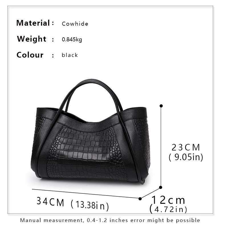 Designer Bag Aidrani New Women's Crocodile Pattern Handbag Simple Elegant High Quality Cowhide Mother And Child Bag