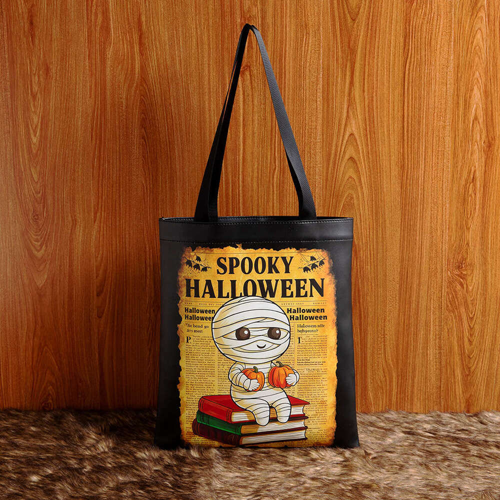 designer bag 2025 New Women's Halloween Color Contrasting Personalized Printed Underarm Bag Style