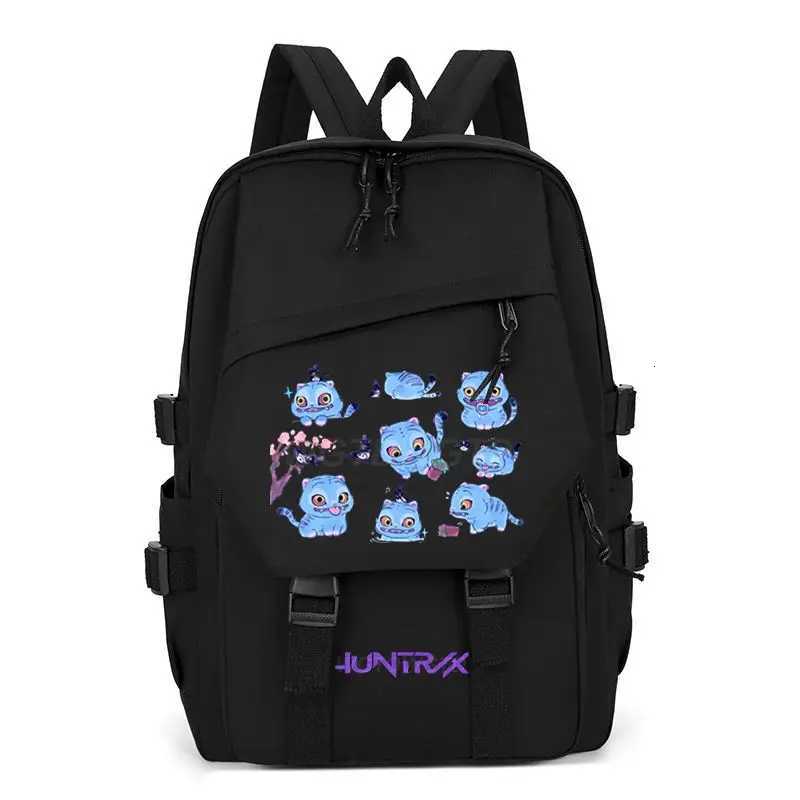 New Arrivals Student Casual Backpack KPop Demon Hunters Cat Derpy Print Cartoon School Bag Kids Fashion Large Capacity BackpacksW251113