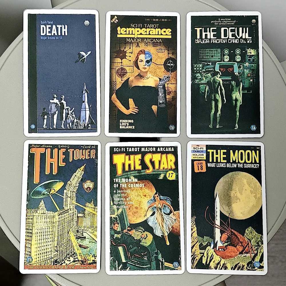 Todd Alcotts Sci-Fi Tarot Science-Fiction-themed Tarot Deck Based on Rider Waite System 1036cm 78 Pcs Tarot Cards C251114