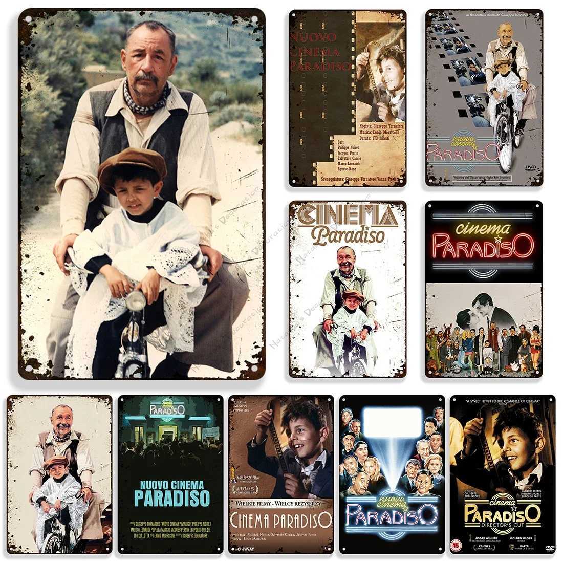 Movie Retro Poster Nuovo Cinema Paradiso Vintage Metal Sign Decorative Sign Home Bar Wall Plate Industrial Decor Metal PlaqueM251114