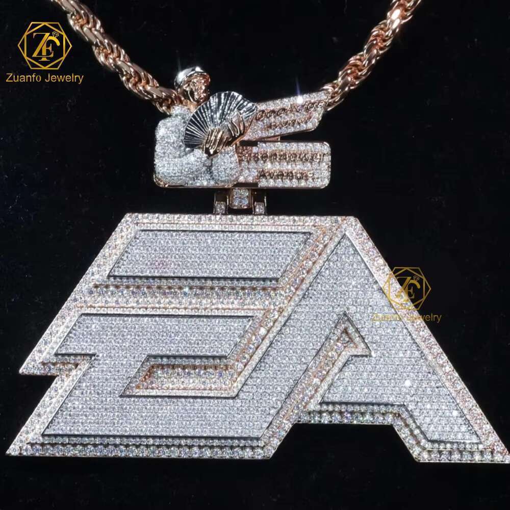 Hip hop Sier Iced and Tested with Silica Pendant Letters