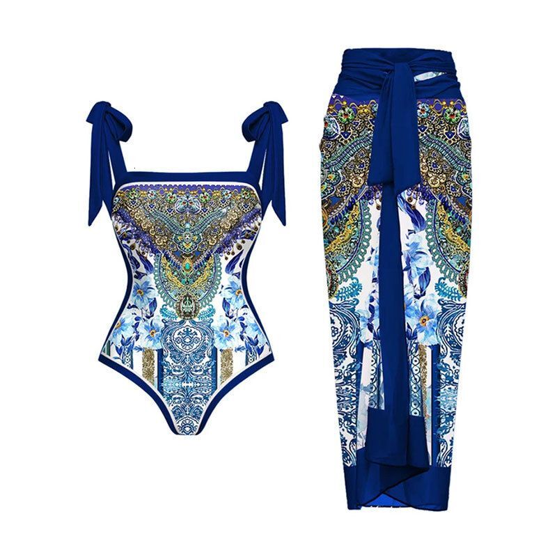 Women's Clothing Conservative One Piece Sexy Female Chiffon Skirt Swimsuit Suit