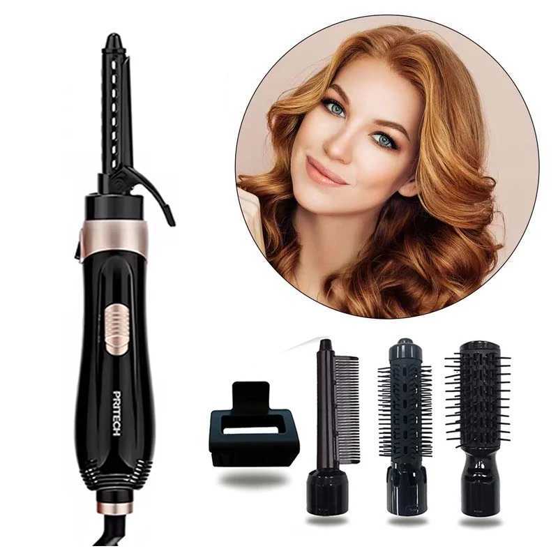 Hot Selling 4 in 1 Salon Hot Air Brush Hair Blow Dryer Set Curler Combo Interchangeable Head AutomaticT251114