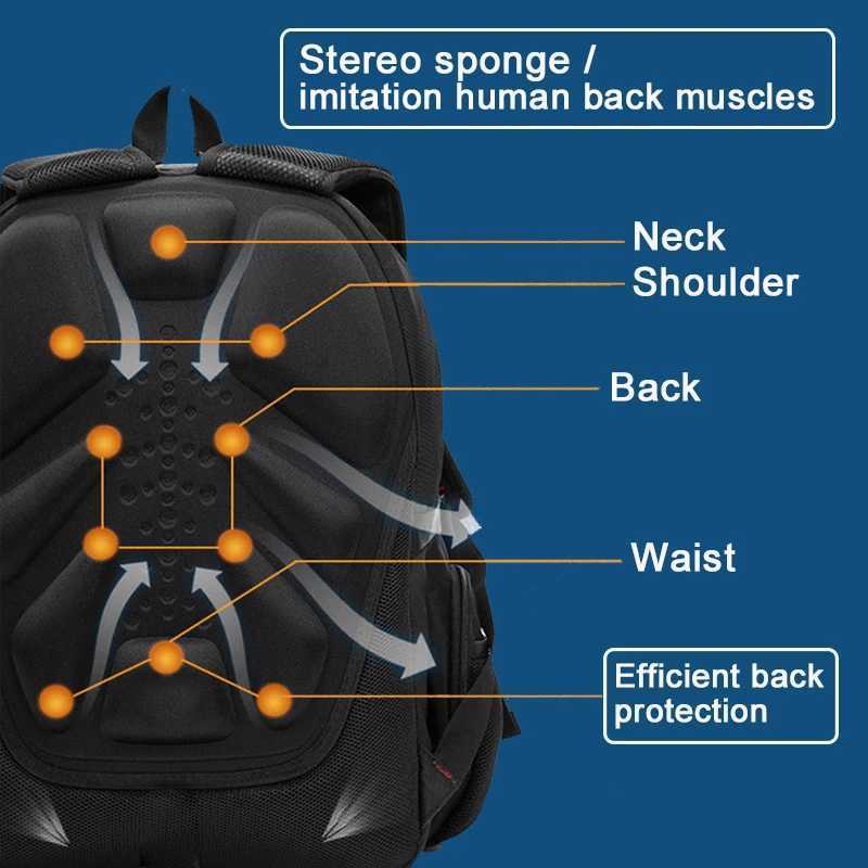 Waterproof 17/20 Inch Laptop Backpack Men School Bags USB Charging Bag Fashion Bagpack Man Airplane Travel Backpack Male MochilaW251113