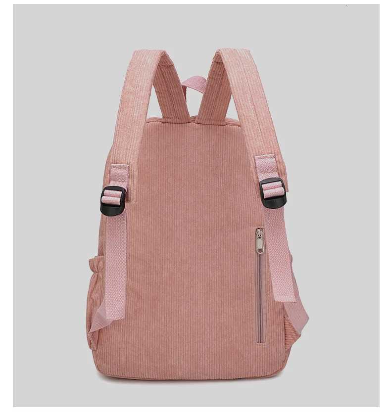 Custom Schoolbag 2025 New Fashion Corduroy Smooth Zipper Personalized Unique Name Large Capacity Travel Backpack Hiking RucksackW251113