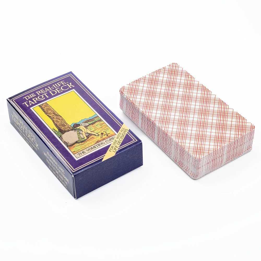 The Real Life Tarot Deck 78 PCS 1036CM English Version Oracles Deck for Girls Hot Selling Family Gatherings Board Games C251114