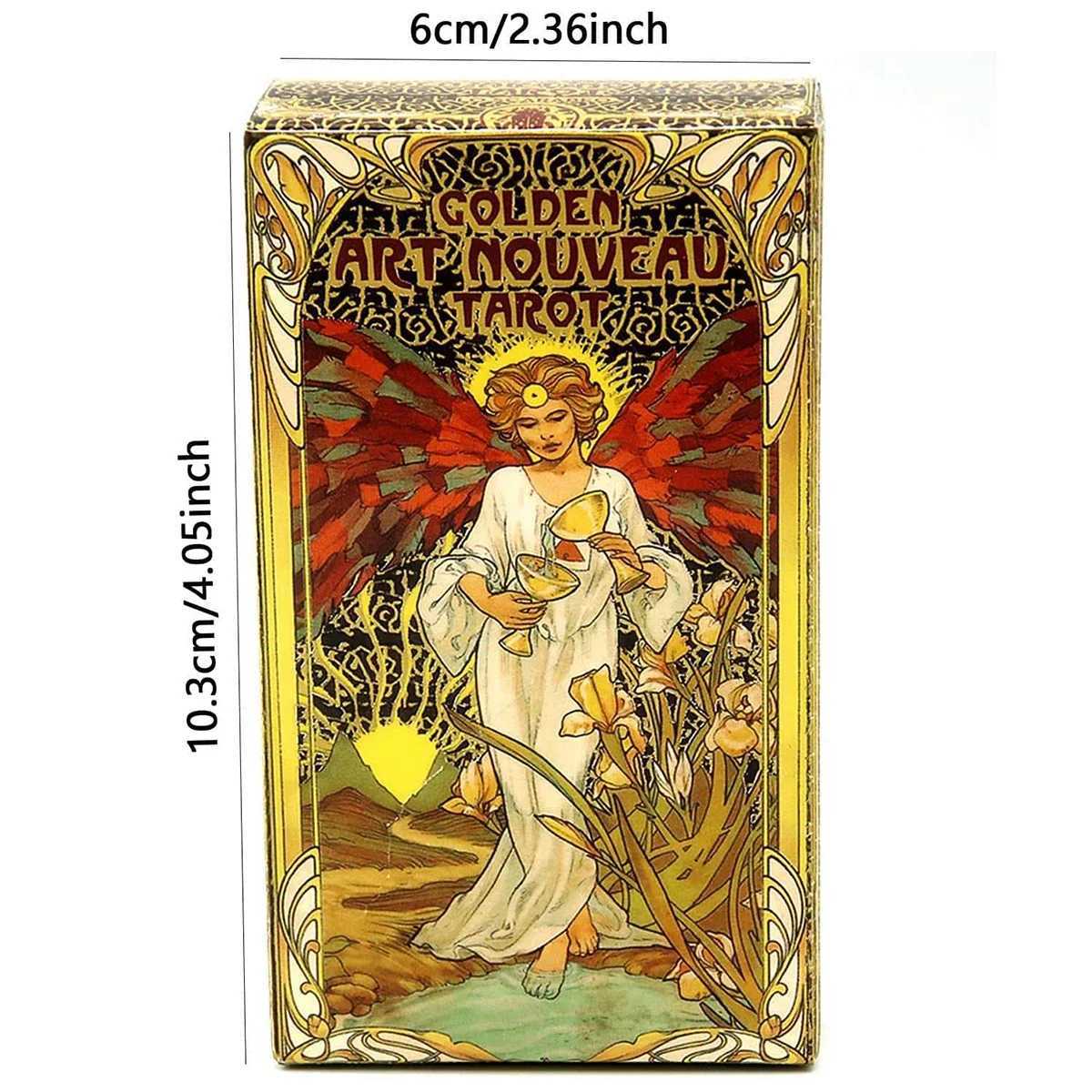 78pcs/Set-golden Art Nouveau Tarot tarot card board game Golden Art Unzipping card game C251114