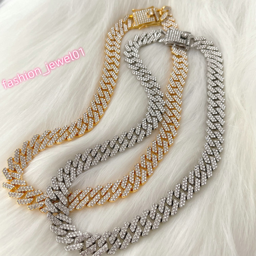 New Styles Hip Hop Paved Rhinestones Cuban Chain CZ Bling Necklaces