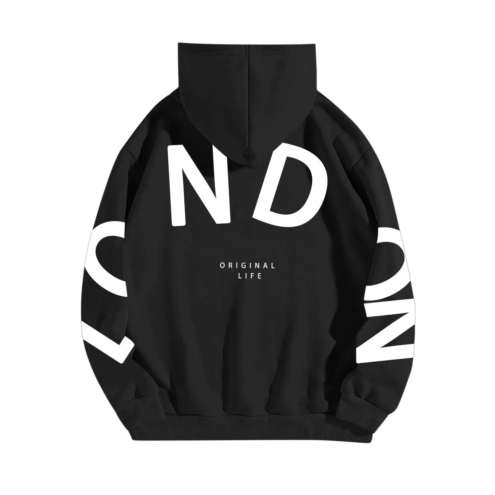 Y2K Letter London Printed Womens Hoodies Long Sleeve Casual Street Dress 2024 Hoodie Oversized Sudaderas de Mujer 250414