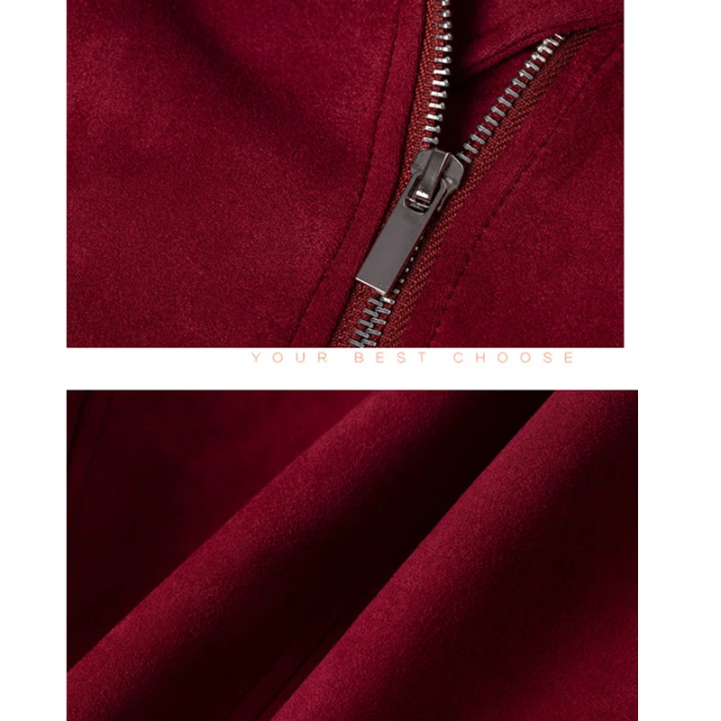 Autumn Red Short Jacket Womens Fashion Casual Coat Black White Pink Green Brown Female Tops Outerwear XS M L XL XXL 250414Z