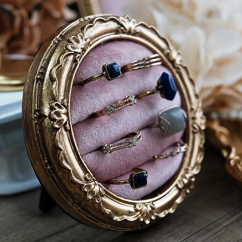 Pink Vintage Po Frame Jewelry Display Stand - Necklace Ring Earring Holder Boutique Display Pography Prop 251113