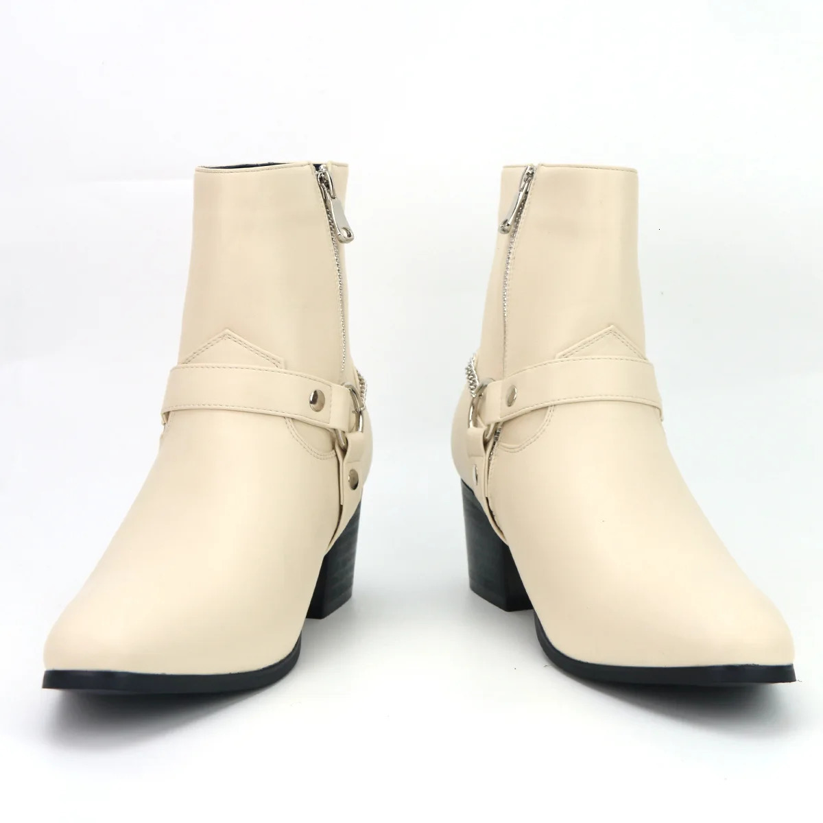 Mens Boots Fashion Chelsea Boots High Quality Men Cowboy Boots Black Brown Zip Wedding Office Dress Shoes 251114