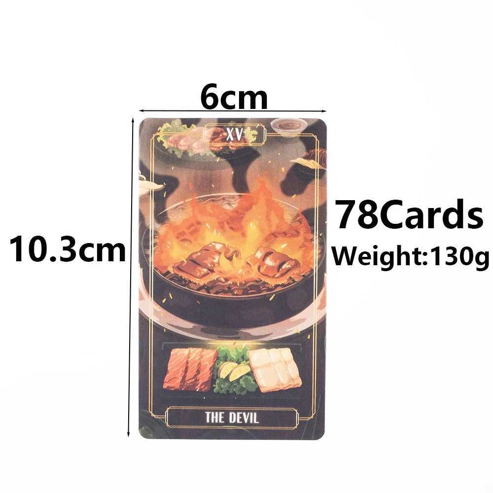 1036Cm Gourmet Tarot Deck 78Pcs Divination Fate Tarot Oracle Cards Party Entertainment Board Game Cards C251114