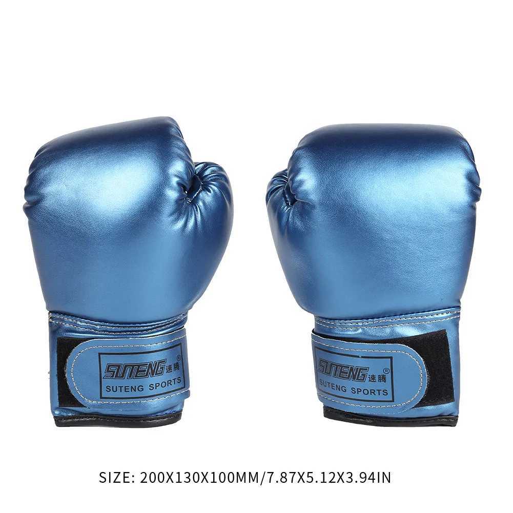 2pcs Boxing Training Fighting Gloves PU Leather Kids Breathable Muay Thai Sparring Punching Karate Kickboxing Professional Glove L251114