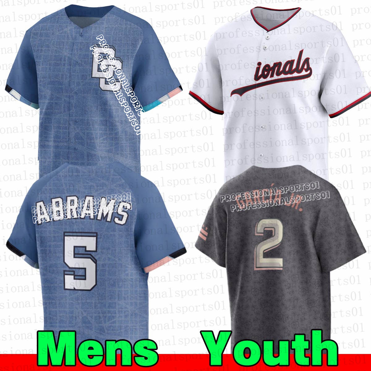Washingtons 2025 Nationals New City Connect jersey CJ Abrams Baseball Gore Wood Corbin Garcia Jr. Crews jersey