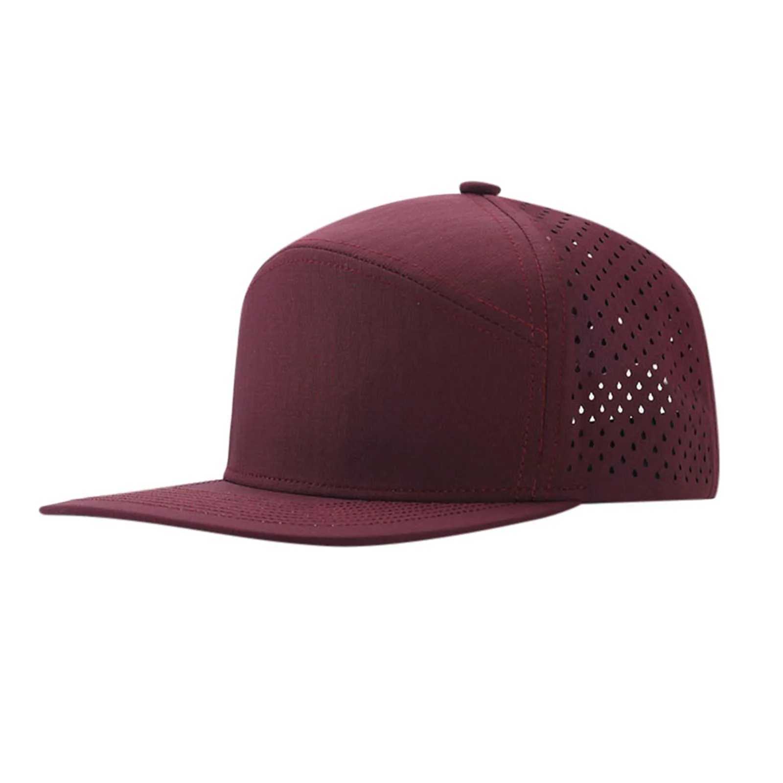 Mens flat Brim baseball cap with adjustable performance snap button cap and foldable baseball cap size ucer W250414