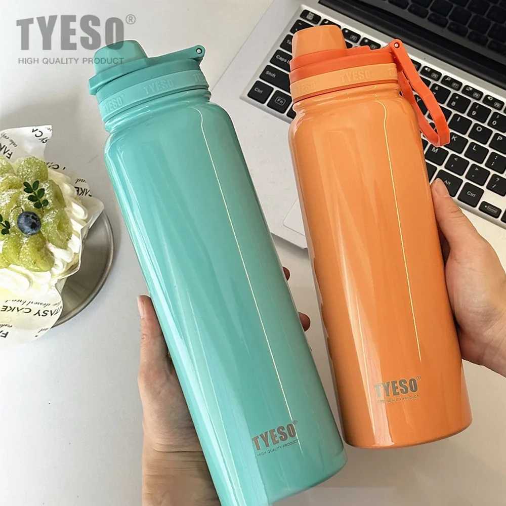 TYESO Stainless Steel Thermal Water Bottle Portable Tumbler Sport Vacuum Flask Keeps Cold and Heat Thermal Mug Car Insulated Cup C251114
