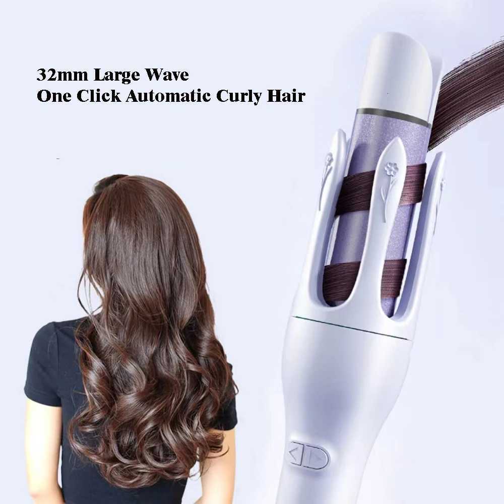 2 in1 Automatic Hair Curler Hair Straightener 32MM Auto Rotating Hair Roller Styling Tools Wave Styer Flat Iron Curling IronT251114
