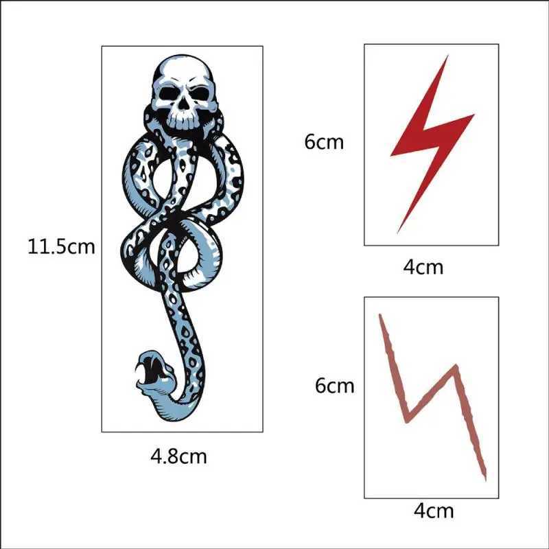 Black Magic Makeup Tattoo Stickers Role Playing Accessories Waterproof Scratch resistant Long Arm Temporary Tattoo ToolXJ25414