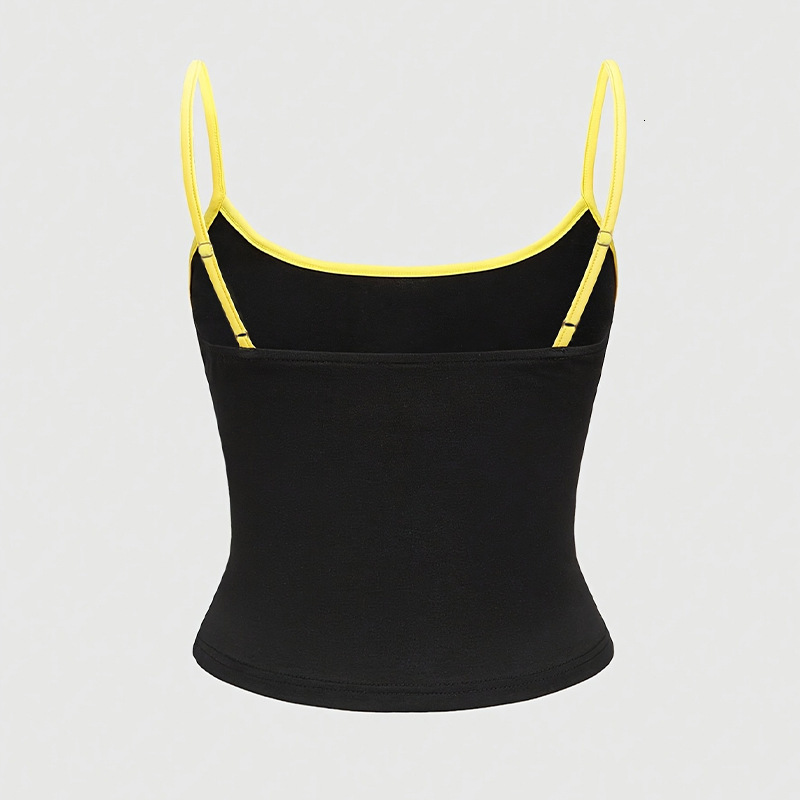 Womens 2025 Spring/Summer Monsoon Strap Top Short Inner Tank Top Slim Fit Top