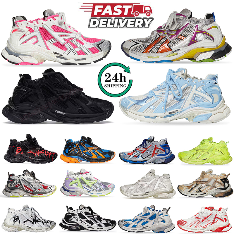 Top Quality Designer Track 7.0 7.5 Runners Sneaker Casual Running Shoes Triple S Multicolor Colorful All Black White Womens Mens Luxury Platform Trainers Sneakers