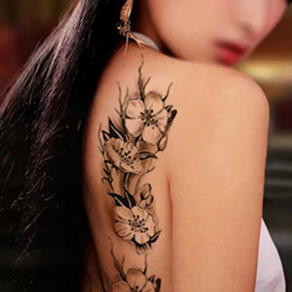 Body Tattoo Body Art Waterproof Neutral Plum Blossom Arm and Leg Stickers Temporary ArtXJ25414