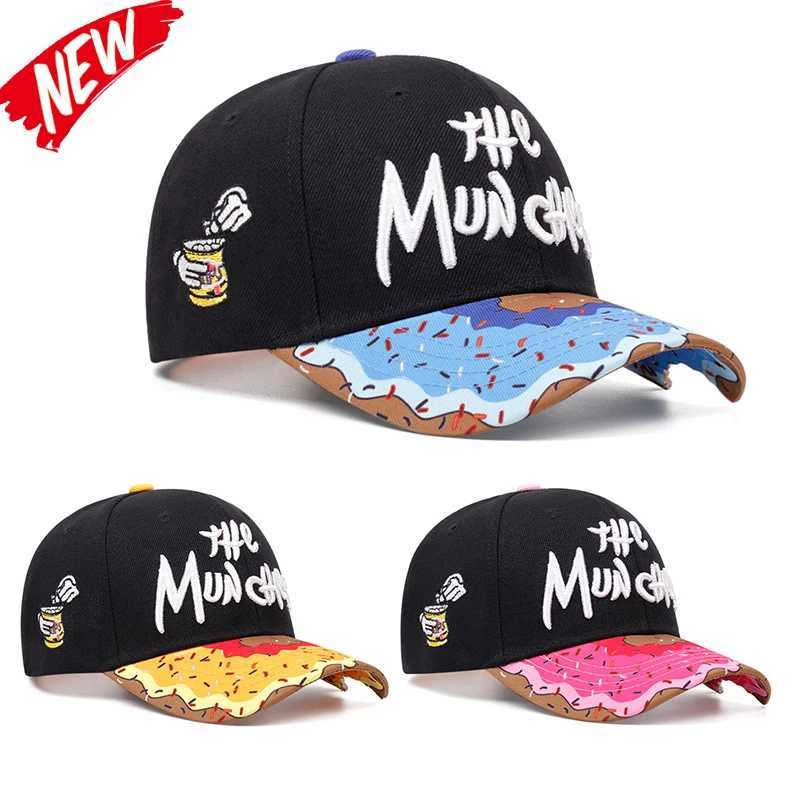 Doughnut printing adjustable baseball cap unisex fashion Sunhat hip-hop hat mens snapshot denim unisex hat gift W250414