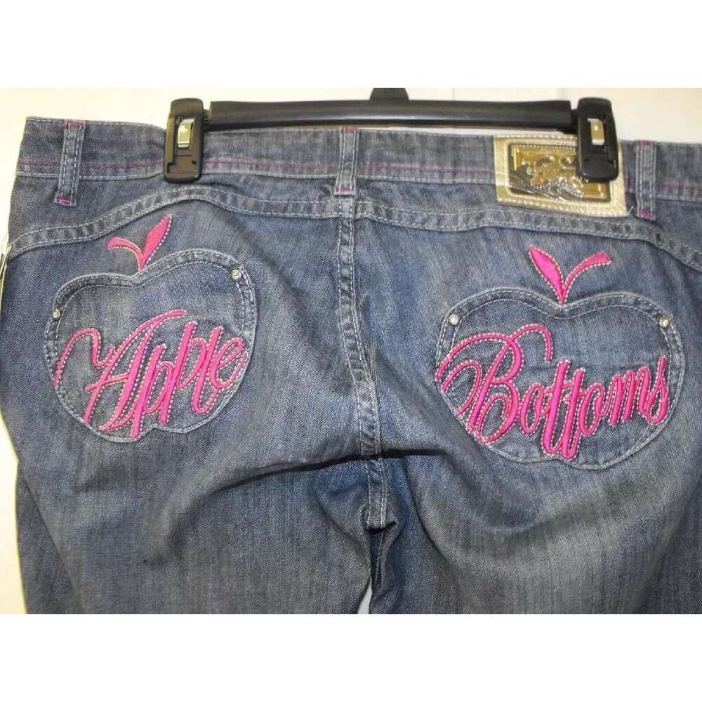 Vintage 90S Apple Pocket 2025 New Street Men And Casual Loose Haruku Plus Size Jeans Cargo Pants Women