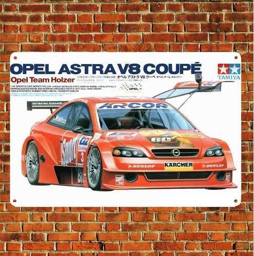Metal Poster Car Scale Model Tin Sign Plaque Tamiya Opel Astra Coupe Boxart -aluminumM251114