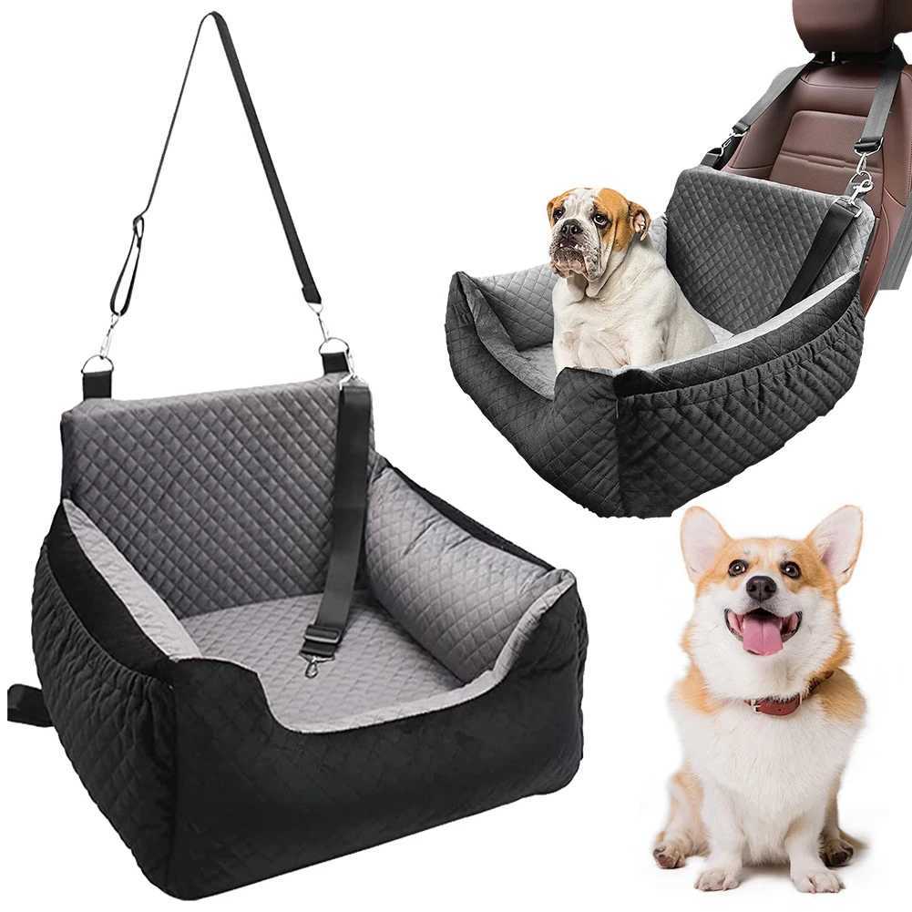 Thick sponge pad washable car SUV seat with storage bag for small dog bed soft dog car seat travel bed non slip base detachable X250412