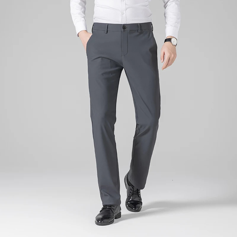 Mens thick autumn and winter business leisure high street mens pants including fashionable warm comfortable 250414Z