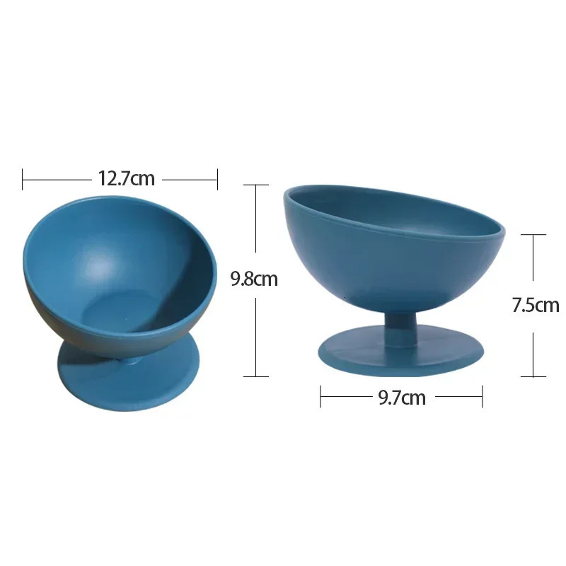 Cat bowl tilted design high foot anti excessive neck protection food grade feeding tray large capacity small dog feeder 250414
