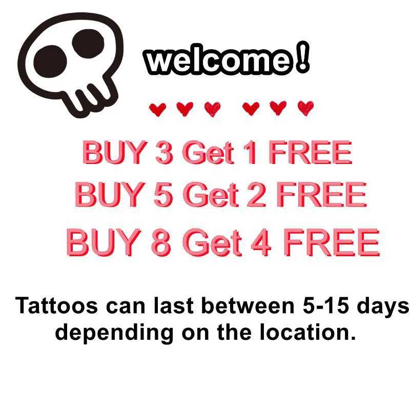 Hatake temporary tattoo black cartoon transfer tattoo arm waist body art waterproof fake tattoo stickerXJ25414