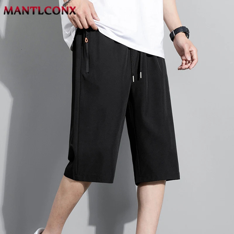 fashion sports shorts mens elastic waist breathable quick drying comfortable black XXXL 250414Z