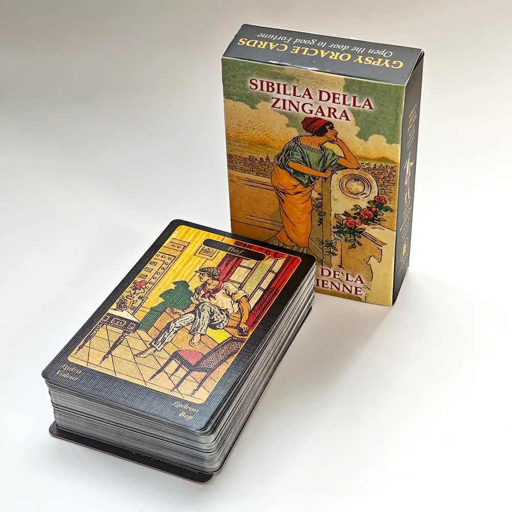 Gypsy Oracle Deck English and Spanish Edition 52 Pcs Oracle Cards Printed on 350GSM Double-embossed Cardstock - 96cm C251114