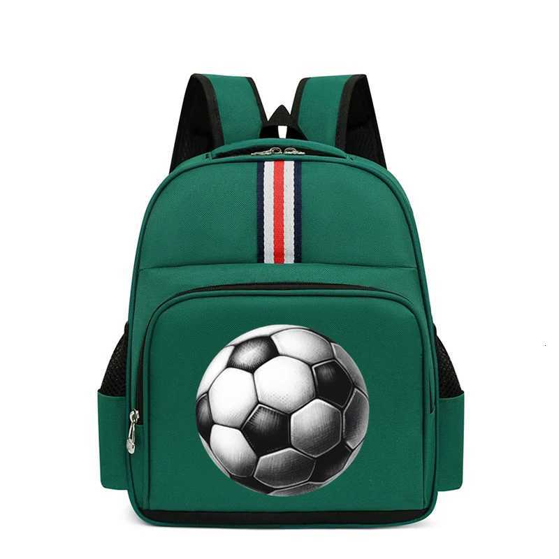 Backpack for Kindergarten Boys Girls New Football Print Shoulder Schoolbag Watercolor Soccer Zipper Bookbag Ball Kids BackpackW251113