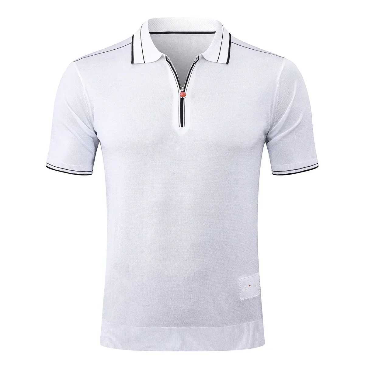 BLSK CPRT polo shirt silk mens 2025 new straight elastic short sleeved thin outdoor breathable large size M-5XL W250414