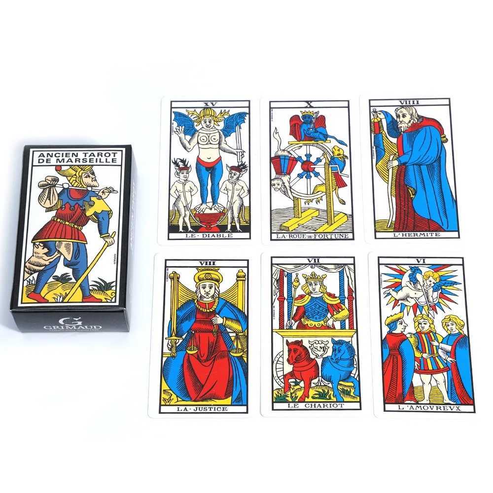 1036cm Tarot De Marseille French Version - Set of 78 Cards with Guidebook C251114