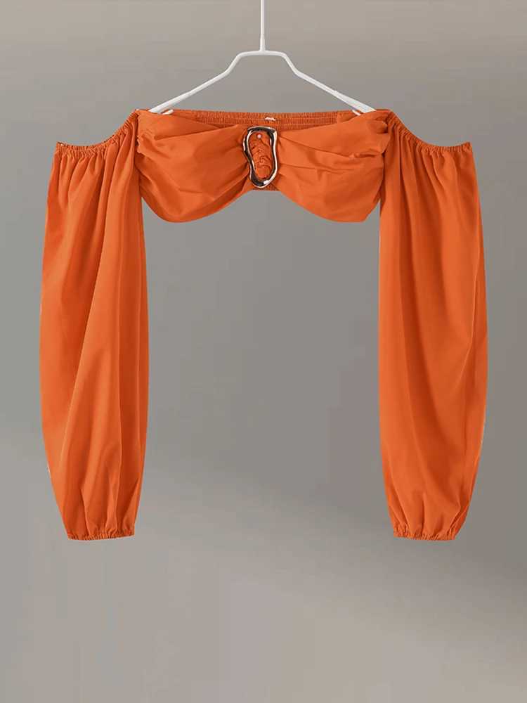 Sexy Hollow Outer Skirt Set Womens Shoulder Light Long Sve Short Top Skirt Womens Set 2024 Summer New Fe Beach SetXJ250414